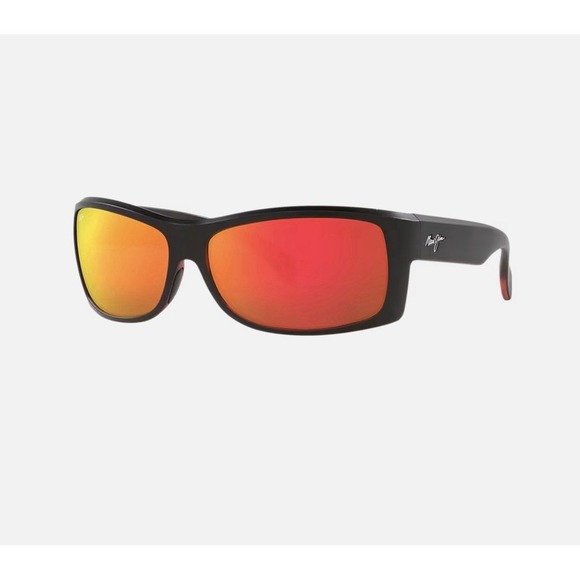 Maui Jim Other - MAUI JIM Equator POLARIZED Sunglasses RM848-04 Black Red/Hawaii Lava NEW $289
